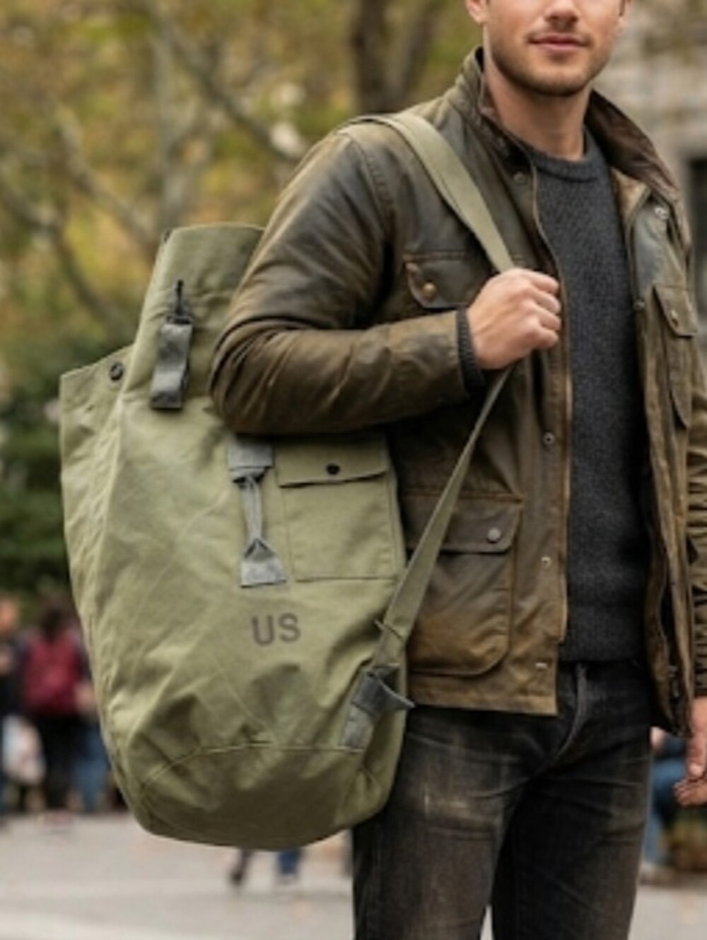 Bag Duffel Green Military Style